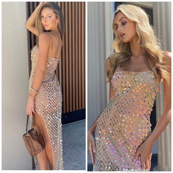 Elliatt Cabana Embellished Sequin Midi Dress in Multi New with Tags! - Picture 2 of 12